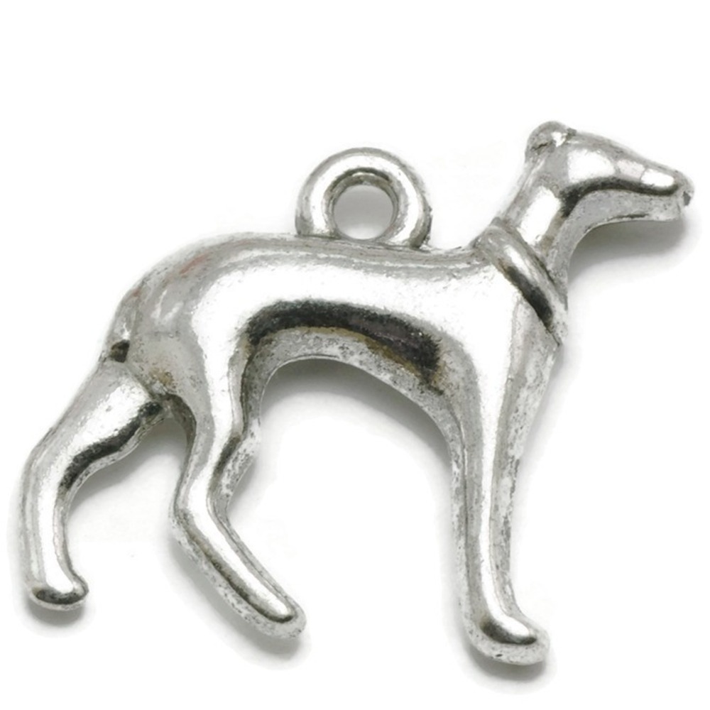 6pcs Dog Charms,‎ whippet greyhound, jewelry making supplies
